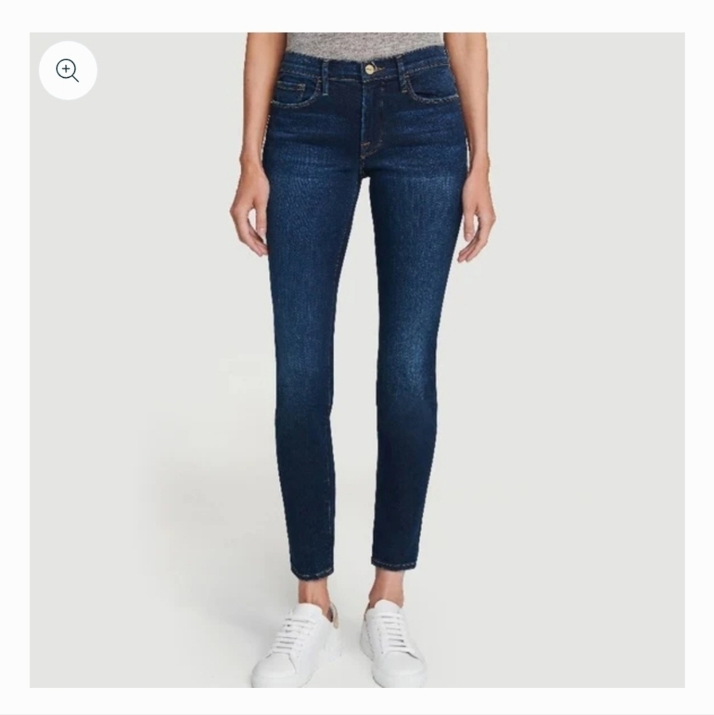 FRAME Denim Le Skinny De Jeanne Jeans size 30 Wellington Dark Wash